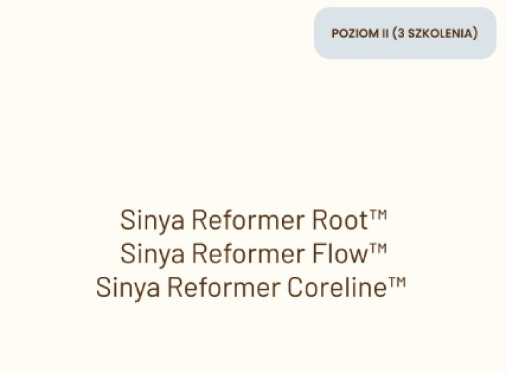 Sinya Pilates Poziom II REFORMER